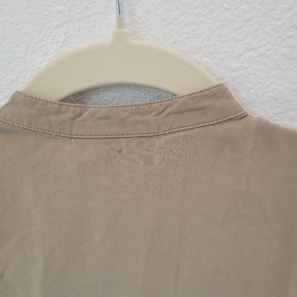 Rafaella Beige/Taupe 100% Silk Button Up Shirt Women’s M - Picture 4 of 5
